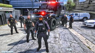 Playing GTA 5 As A POLICE OFFICER SWAT NYPD GTA 5 Lspdfr Mod 4K [upl. by Sezen846]