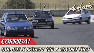 CORRIDA GOL GTi x KADETT GSi x ESCORT XR3  ESPECIAL 4  ACELERADOS [upl. by Nesila]