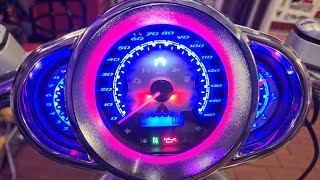 DutchCustomLED VRod Gauge Instrument Cluster Speedometer for Drag Racing Application [upl. by Oremor]