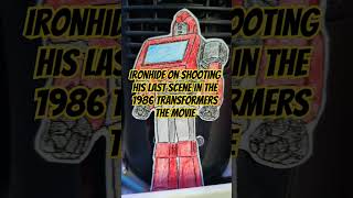 Ironhide on shooting his last scene in the 1986 Transformers The Movie transformersthemovie [upl. by Emya127]