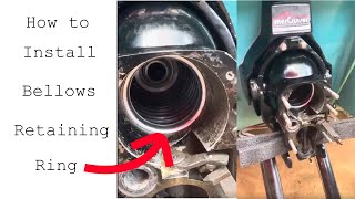 Easy way how to install the retaining ring on the drive shaft bellows of a Mercruiser Alpha 1 gen 2 [upl. by Nyladnohr877]