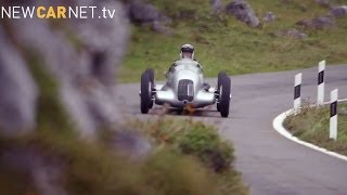 Lewis Hamilton takes Silver Arrow W25 up Klausenpass Hill [upl. by Adnohser202]