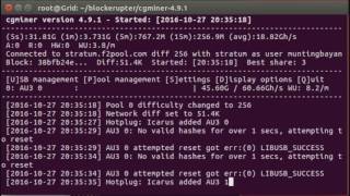 Bitcoin Miner Block erupter Ubuntu tutorial [upl. by Airetnahs]