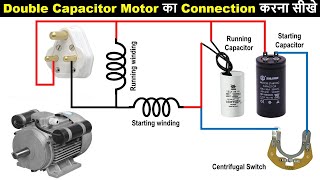 Single Phase Motor Connection with Two Capacitors ElectricalTechnician [upl. by Morez]