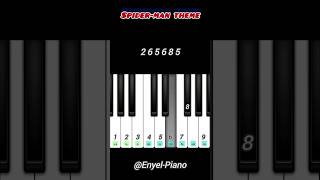 SpiderMan themepiano tutorial [upl. by Aerdnaek]