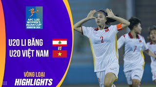 Highlights Libăng  Việt Nam  Đi bóng như Messi ăn mừng như Ronaldo giành vé vào VCK U20 châu Á [upl. by Adnoek]