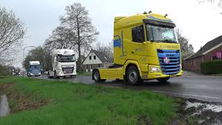 truck run Winschoten 2024  3 keer zie je alles voor bij komen heel veel toeteren truckers Oldambt [upl. by Najtsirk]