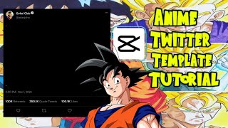 How to Make Anime Twitter Templategoku anime twitter template dbz songoku gokui tutorial [upl. by Anneuq]