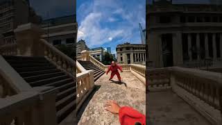 Money heist vs police moneyheist parkour shortfeed shorts viralvideo subscribe [upl. by Hoppe]