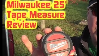 Milwaukee 25 Magnetic Tape Meaure Review 48222125 [upl. by Weide723]