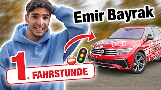 Erste Fahrstunde SCHALTUNG mit Emir Bayrak 🤪  Fischer Academy [upl. by Enyallij]