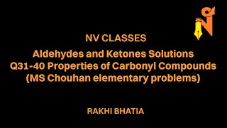 Aldehydes and Ketones Solutions Q3140 Properties of Carbonyl Compounds MSC elementary problems [upl. by Aridan]