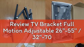 Review TV Bracket Full Motion Adjustable 2655  3270quot Double Arm Swivel TV Wall Mount TV B [upl. by Charles371]