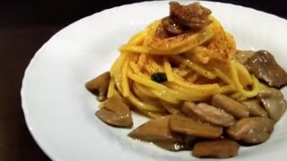 FUNGHI OVULIOVOLI e PORCINI PRESI E MANGIATI RICETTA VELOCE SPAGHETTI ALLA CHITARRA CON PORCINI [upl. by Legnaros]