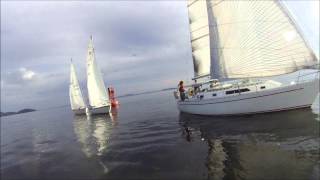 Horizen Light Air sailboat race May 15 2014 racing Bellingham Bay sailing light wind Catalina 36 [upl. by Trebled]