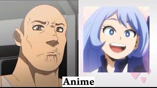 Anime vs Reddit the rock reaction meme myheroacademia [upl. by Horatio]