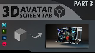 3D Hologram Screen Create Using Maya and Substance Painter  Part 3 3d youtube tutorial [upl. by Analise]