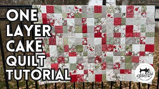 One Layer Cake Quilt The Easiest Quilt You Can Make [upl. by Suoiluj256]