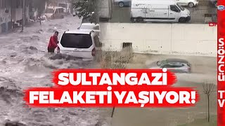 İstanbul Sultangazide Sokaklar Venedike Döndü İşte Sel Felaketi Görüntüleri [upl. by Koetke100]