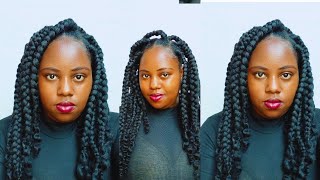 OMG 😳 Easy Brazilian wool fluffy braids Wcurly ends for ladiesbeginners friendlyEssy Maina [upl. by Manya418]