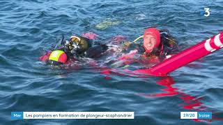 Crozon  les pompiers en formation de plongeursscaphandriers [upl. by Asuncion]