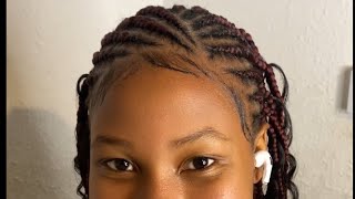 Boho 2 steps knotless braids knotlessbraids twistbraids knotlessbraids braidhairstyle locs [upl. by Jana]