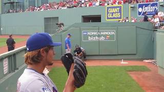 Yu Darvish Bullpen Fenway Park August 6 2012 WWWBULLPENVIDEOSCOM [upl. by Bigelow]