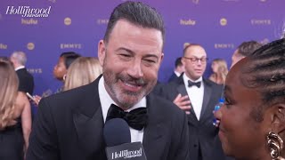 Jimmy Kimmel Talks Upcoming Presidential Election quotDoing Whatever I Can to Helpquot  Emmys 2024 [upl. by Prince]