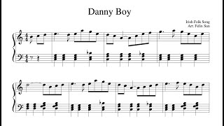 Danny Boy  Sheet Music Beautiful Easy Piano Solo [upl. by Haberman]