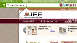 Consulta tu credencial del IFE [upl. by Aneram]