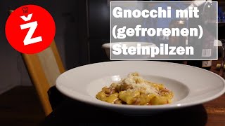 Gefrorene Steinpilze klappt das Yep klappt ganz hervorragendhier mit selbstgemachten Gnocchi [upl. by Miksen]