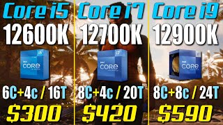 i512600K vs i712700K vs i912900K  Gaming Benchmark [upl. by Mast]