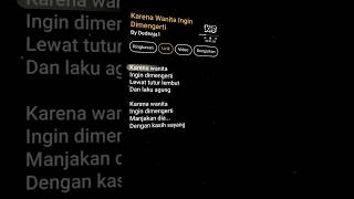 lirik karena wanita ingin dimengerti lirik lagu lyrics KS karenawanitaingindimengerti [upl. by Ankney]