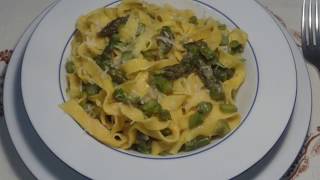 TAGLIATELLE AGLI ASPARAGI FATTE IN CASA [upl. by Colly935]