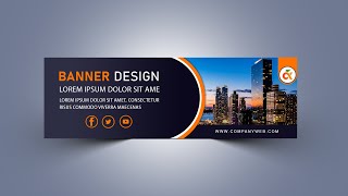 Professional Website Banner Design  Adobe Photoshop Tutorial [upl. by Leo]