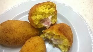 Arancine al burro  La ricetta originale rosticceria siciliana [upl. by Eisor]