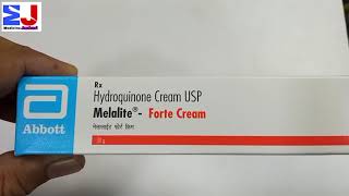 Melalite Forte Cream  Hydroquinone cream  Melalite Forte cream Use Acne pimple review Hindi [upl. by Pepin]