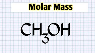 How to find molar mass of CH3OH  methyl alcohol molar mass [upl. by Dola]