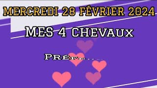 PRONOSTICS PMU QUINTÉ DU JEUDI 29 FÉVRIER 2024 À CAGNESSURMER PRIX ROGER LEDOYEN DE R1 C1 [upl. by Atsyrk]