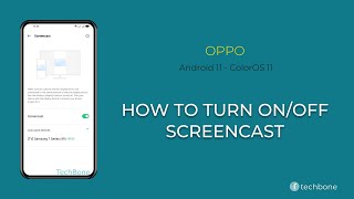 How to Turn OnOff Screencast  Oppo Android 11  ColorOS 11 [upl. by Wright388]