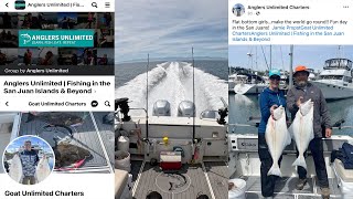 Puget SoundSan Juan Island Halibut Fishing  Goat Unlimited Charters [upl. by Junius]