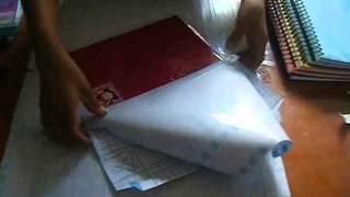 Como forrar cuadernos CON PAPEL CONTAC 2 xjara [upl. by Dorrie]