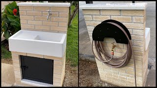 Building Outdoor Sink DIY [upl. by Recor231]