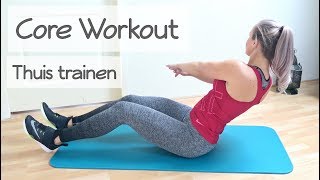 Core Workout  Thuis Onderrug en Buikspieren Trainen [upl. by Yanahc]