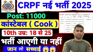 CRPF New Vacancy 2024 Post 12158 🔥 CRPF Constable New Recruitment 2024  CRPF New Recruitment 2024 [upl. by Osswald142]