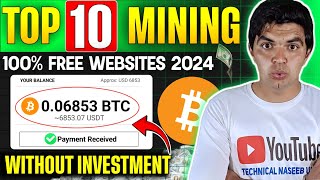 TOP 10 FREE CRYPTO MINING  6853 USDT PROOF NO INVESTMENT 🔥 [upl. by Sldney]