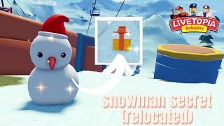 LIVETOPIA SNOWMAN SECRET  UPDATE 177  Livetopia Roleplay Roblox [upl. by Nadnal]