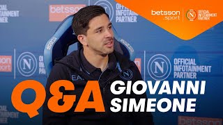 💙 SSC NAPOLI QampA CON GIOVANNI SIMEONE  Presented by BetssonSport [upl. by Persse]