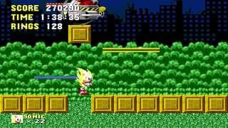 Sonic 1 Megamix V4 City Outskirts Zone Super Sonic at Act 3 720p60fps [upl. by Durrett]