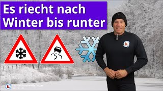 Winterwetter bis ins Flachland  Frost und Schnee aus Nordosten [upl. by Ahseken]